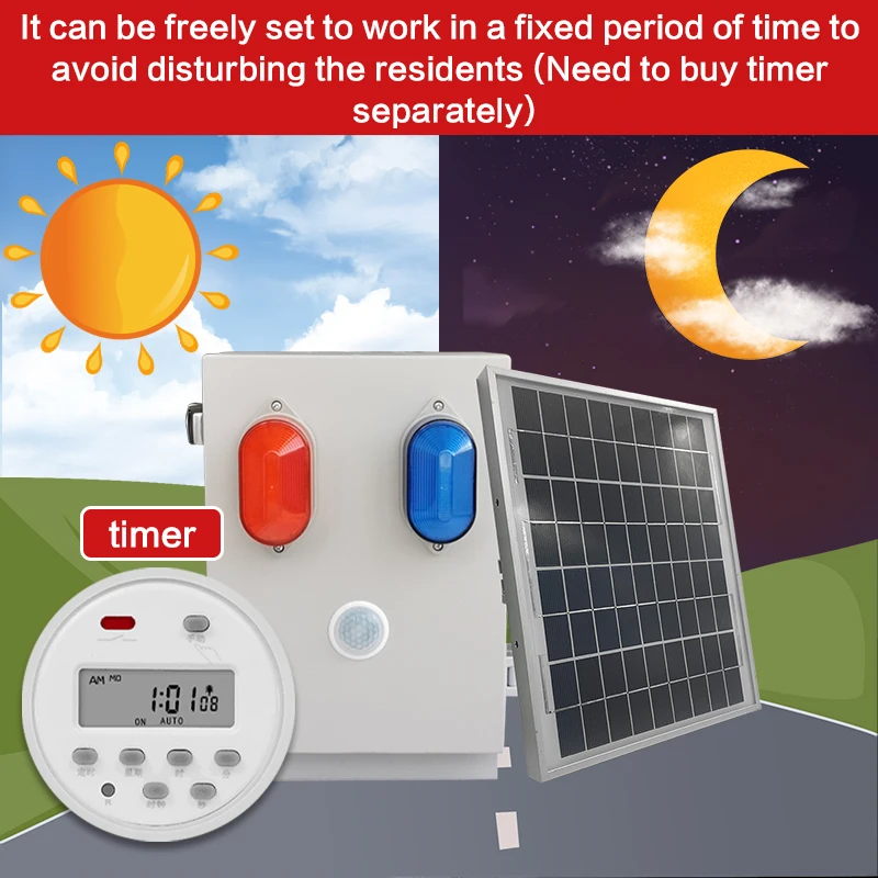 الصناعية مقاوم للماء محس حركة إنذار الحريق القرن صفارة الإنذار اللاسلكية الشمسية السلكية الاستشعار نظام تربية الأحياء المائية