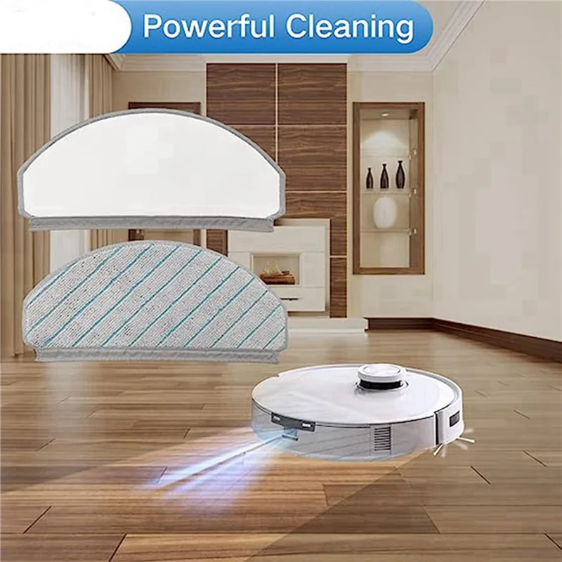 A97G 2X For Ecovacs T10 Plus Reusable Hard Floor Expert Compatible Microfiber Soft Mop Pad Vacuum Accessories Replacement