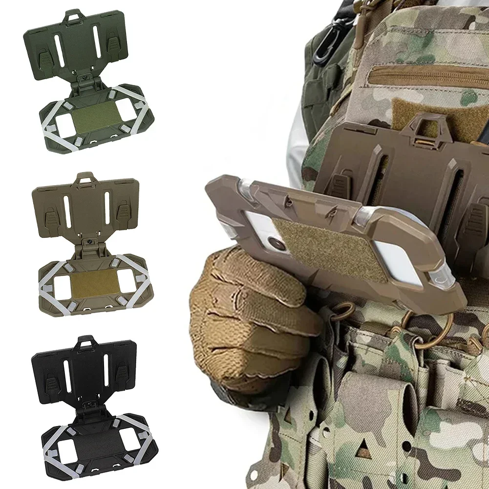 

Тактическая складная навигационная доска MOLLE для мобильных телефонов, держатель для навигатора, жилет, нагрудная сумка, администраторская панель, охотничий жилет, аксессуары