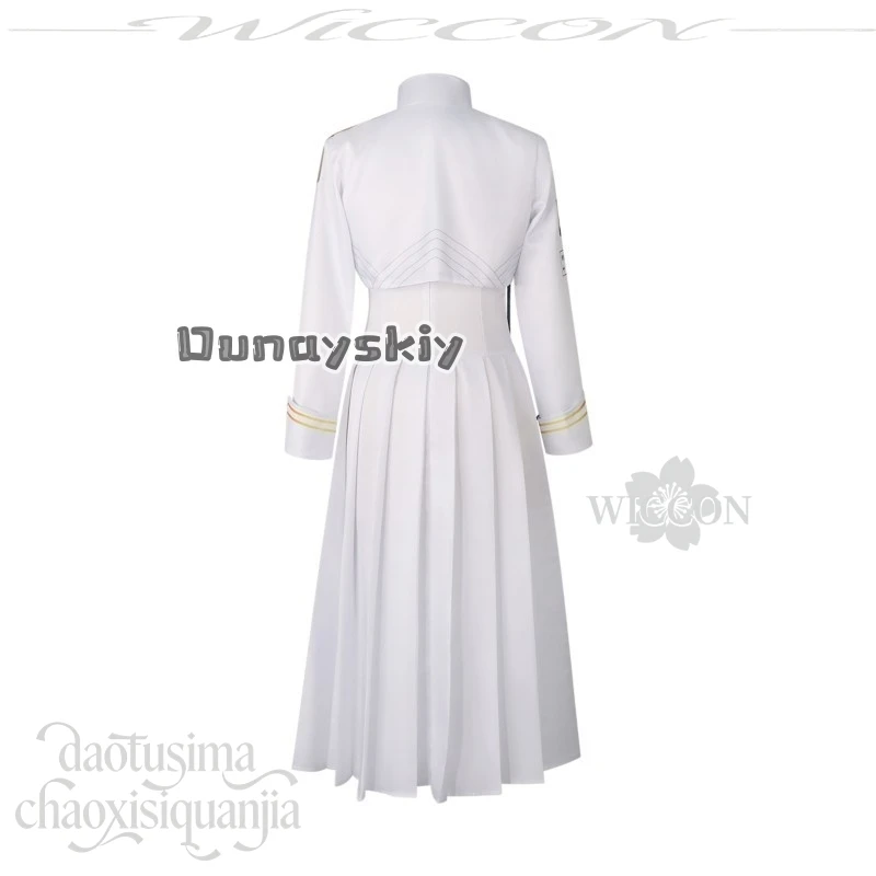 KS*25Anime Game Blue Archive Cosplay General Student Council President Costume Kawaii Long White Dress JK Uniform Wigs Halloween view 5