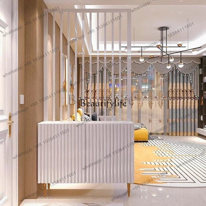 

Light luxury living room double-sided decorative partition fantasy shoe cabinet entry door feng shui screen room cabinet