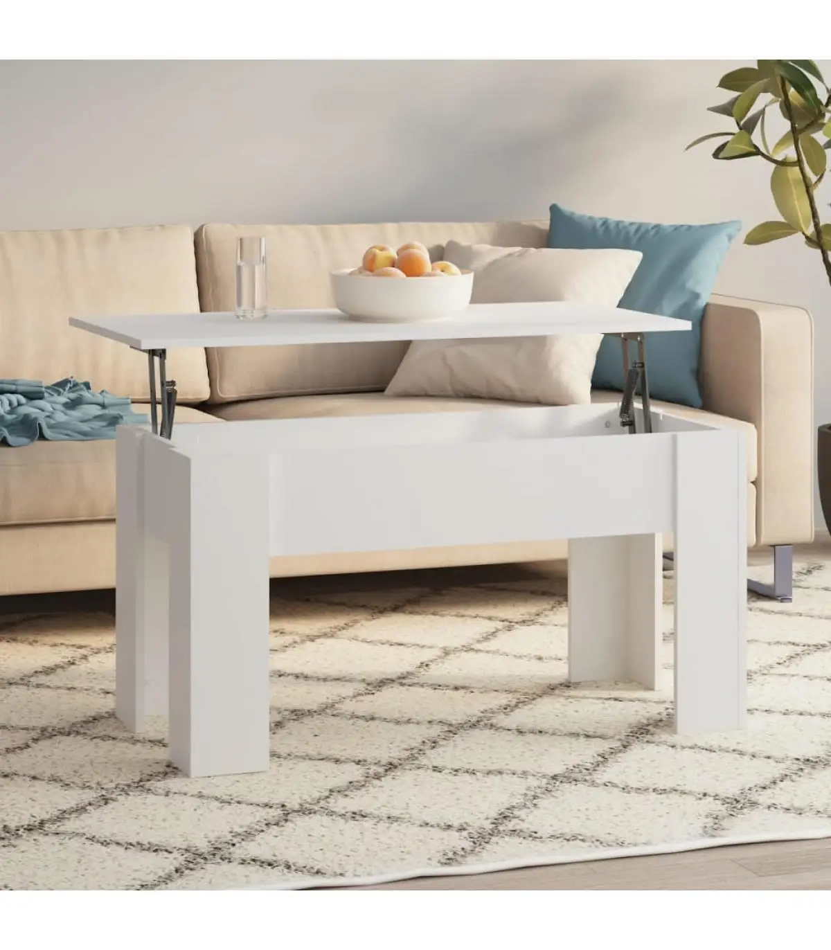 Coffee tables coffee table white plywood 101x49x52 cm