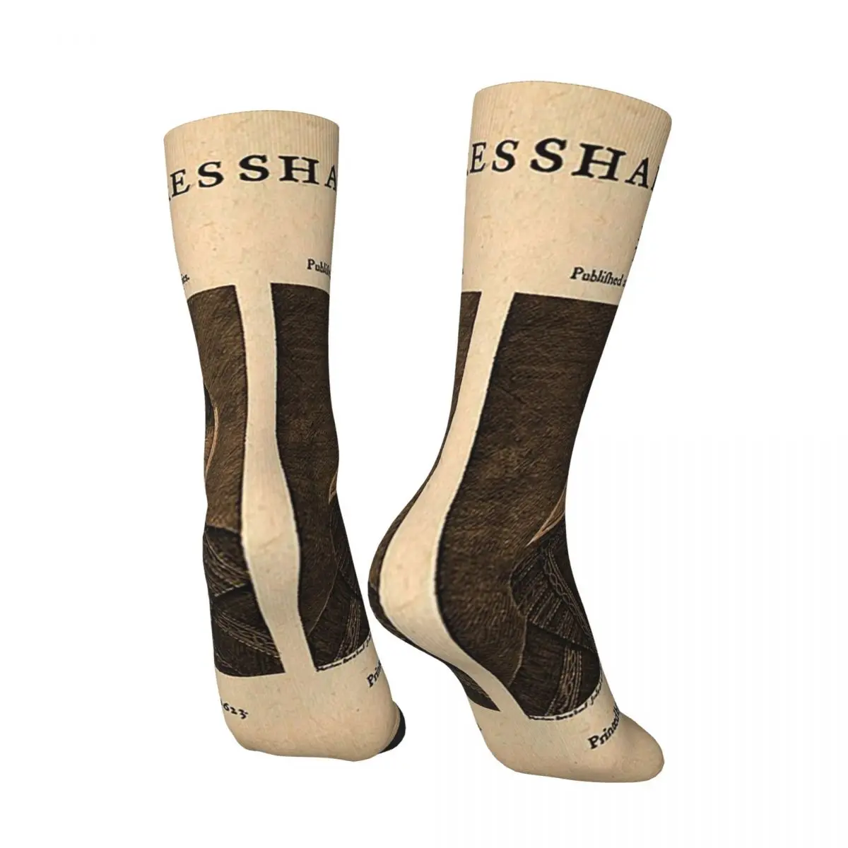 All Seasons Shakespeare First Folio Front Piece Socks Harajuku Crew Socks Funny Stockings for Men Women Valentine's Day Gifts
