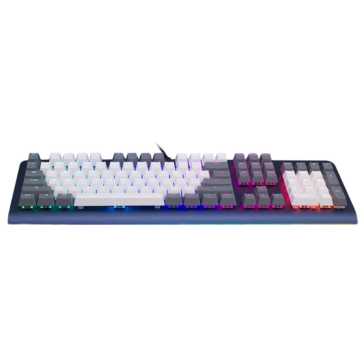 DEARMO-Teclado mecánico para juegos, suministros profesionales F31, Rgb, joyería azul