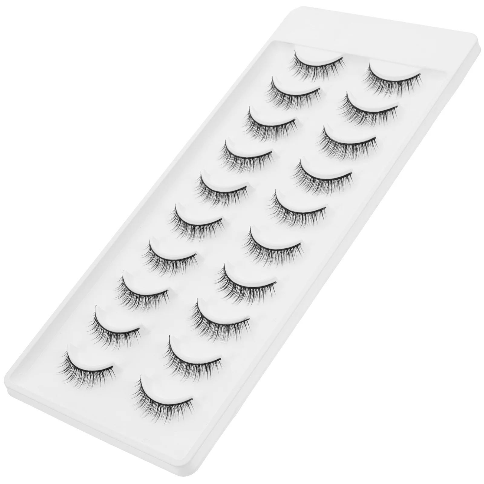 10 pares de cílios postiços extensões de cílios curtos para mulheres acessórios de maquiagem fáceis de usar ajuste curvo para namoro