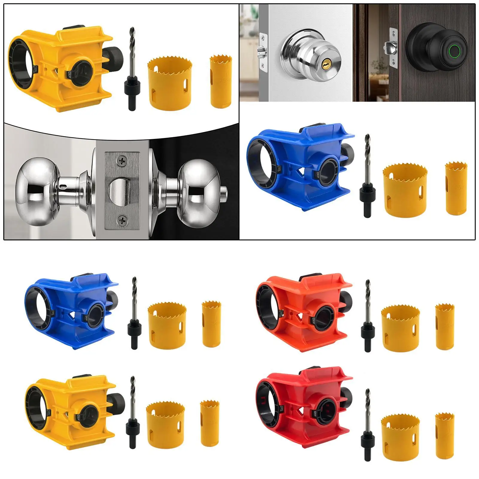 

Door Lock Installation Kit Hardware Sturdy for Wooden Doors Door Lock Jig Locks Hole Opener Professional Door Lock Holes Saw