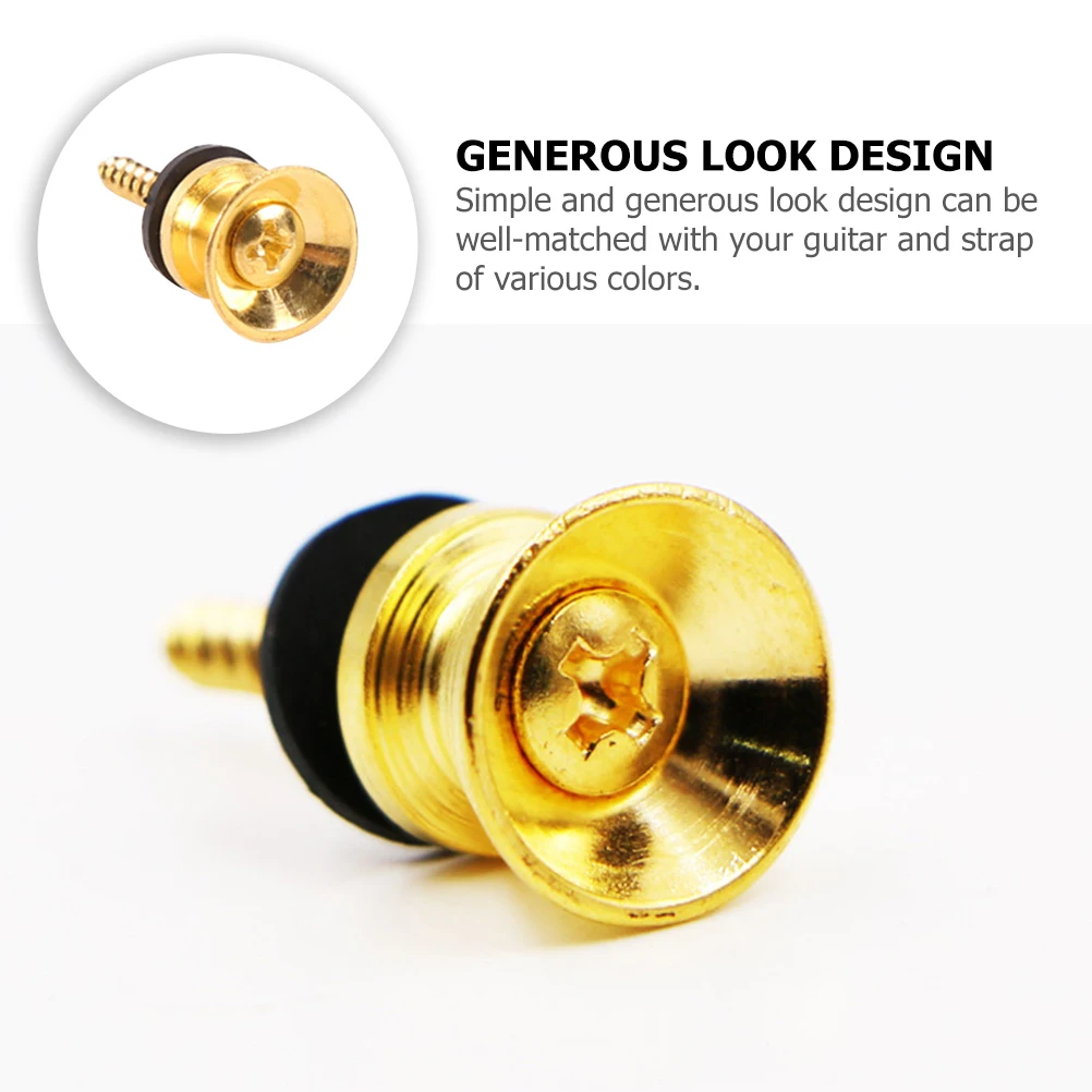 

2pcs Durable Metal Locks Anti-Skid Accessories For Electric Bass Ukulele Strap Nails Guitar Strap Buttons Guitar Belt Buckle