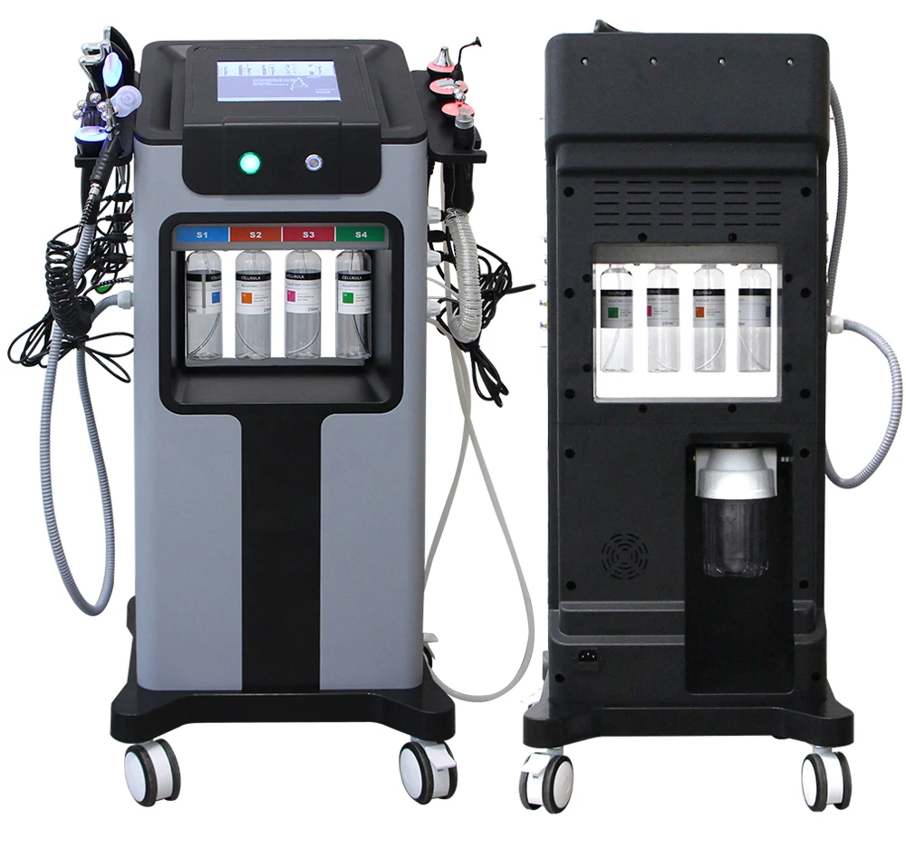 12 in 1 Water Zuurstof Hydro Machine Gezicht Lifting Diepe Reiniging Dermabrasie Aqua Peeling Machine Huidverjonging Kleine Bubble