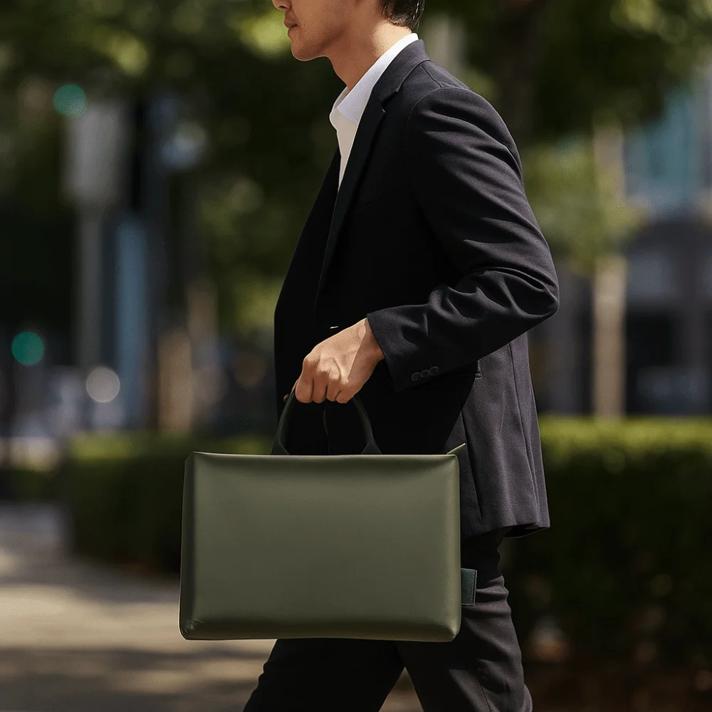 

simple Waterproof Laptop Bag Soft Nylon Laptop Sleeve Bag Fashionable Document Bag Office Use