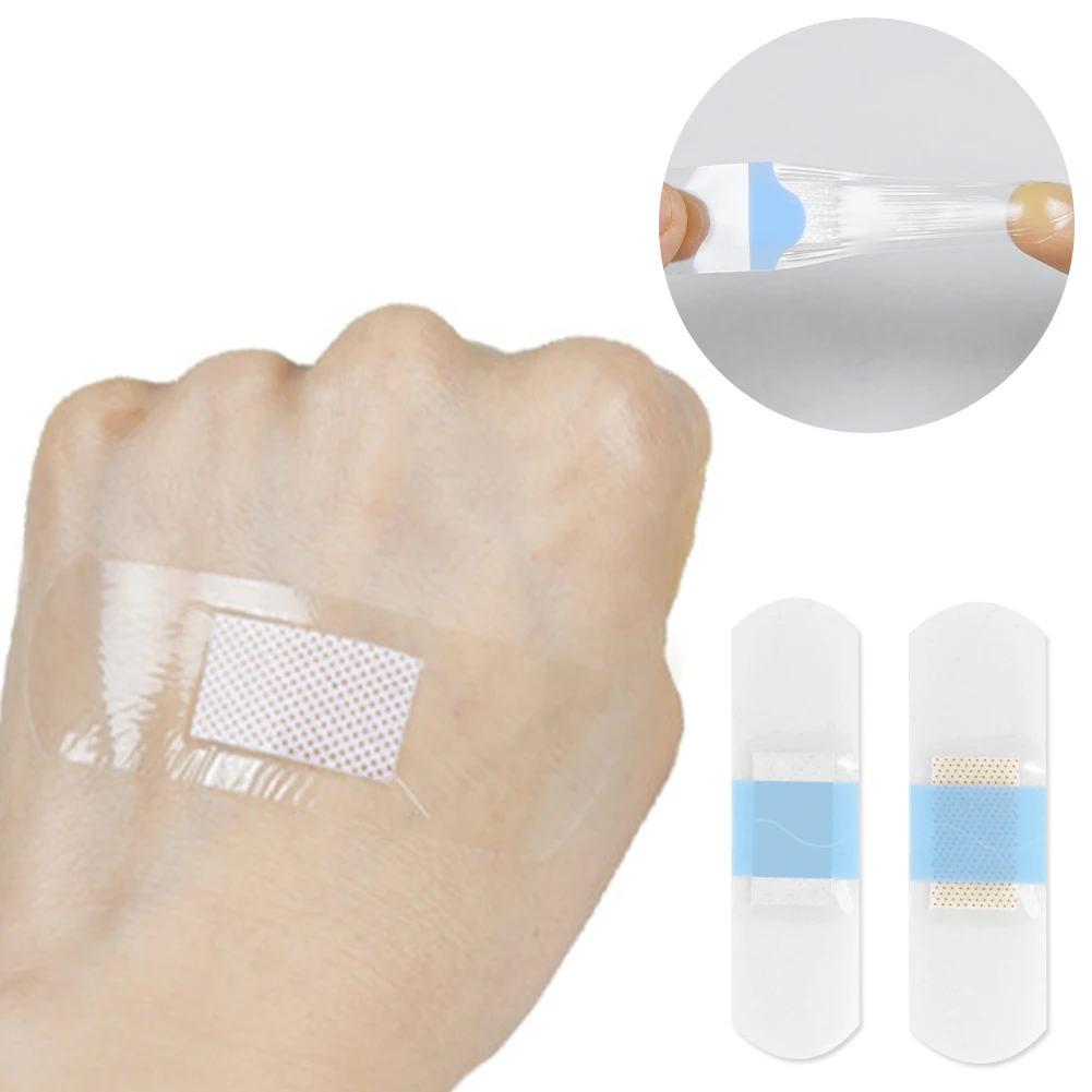 50/120Pcs Transparent Adhesive Wound Plaster Waterproof Medical Anti-Bacteria Band Aid Bandages Home Travel Survival tool