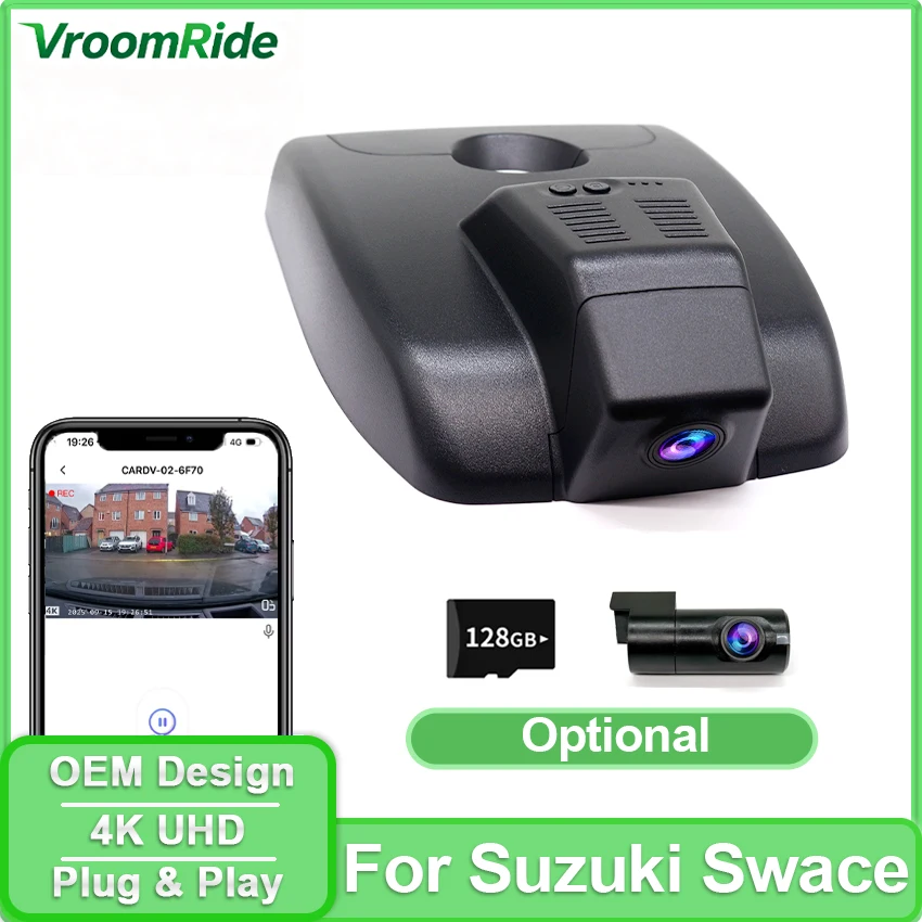 

Dash Cam For Suzuki Swace 2020 2021 2022 2023 2024 2025 4K Car DVR with WIFI APP Connected OEM Style Seamless with Night Vision