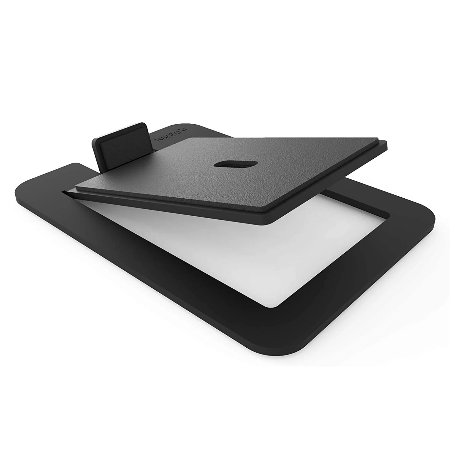 Gekippter Desktop-Lautsprecherständer, unterstützt 8 Pfund Computer-Lautsprecherständer, dämpfende Schaumstoffpolsterung, Lautsprecher-Stützbasis für PC-Lautsprecher