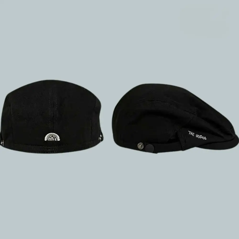 Casual Embroidery Beret Hat Cotton Vintage Flat Hat Front Back Wear Soft Gatsby Cap Outdoor