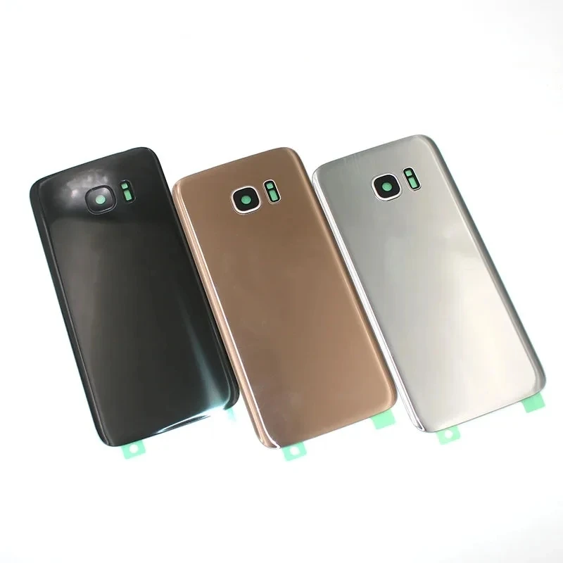 Замена заднего стекла для Samsung Galaxy S7 G930 G930F S7 Edge G935 G935F Крышка корпуса батареи задняя дверь с объективом камеры