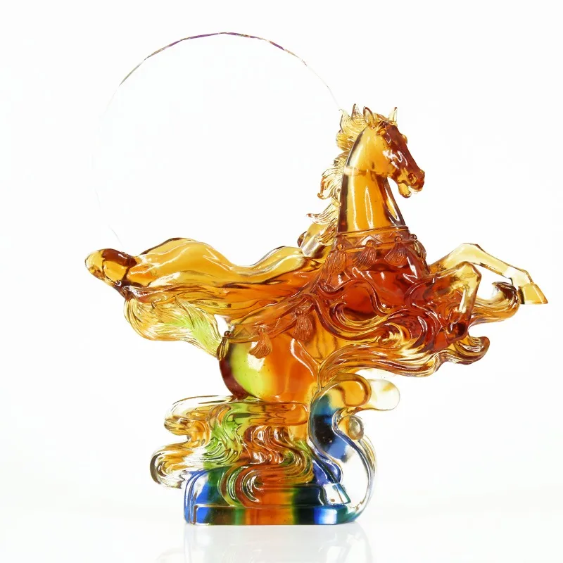Glazed crystal trophies and horse medals, animal relief carvings and die-cut prints for awards ceremony collectibles