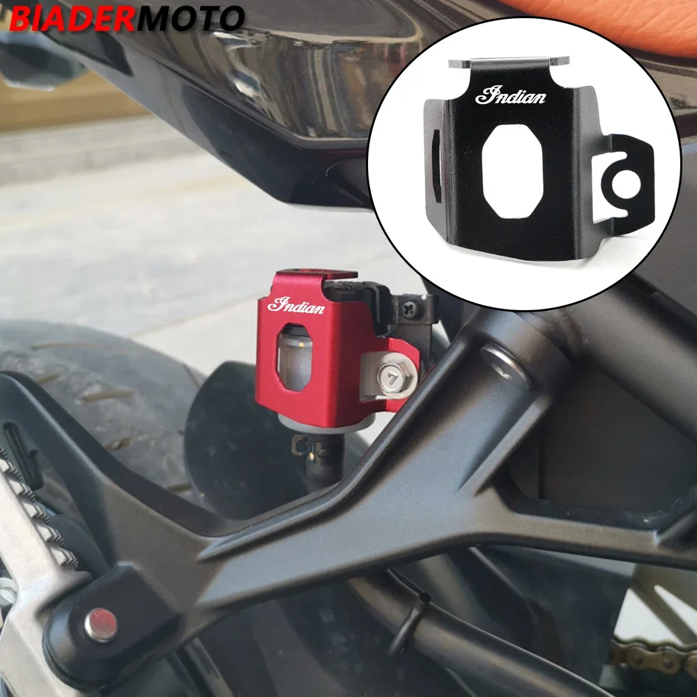 For Indian FTR 1200 S FTR1200S 2019 - 2021 CNC aluminum Motorcycle Accessories Rear Brake Fluid Reservoir Guard Cover Protector