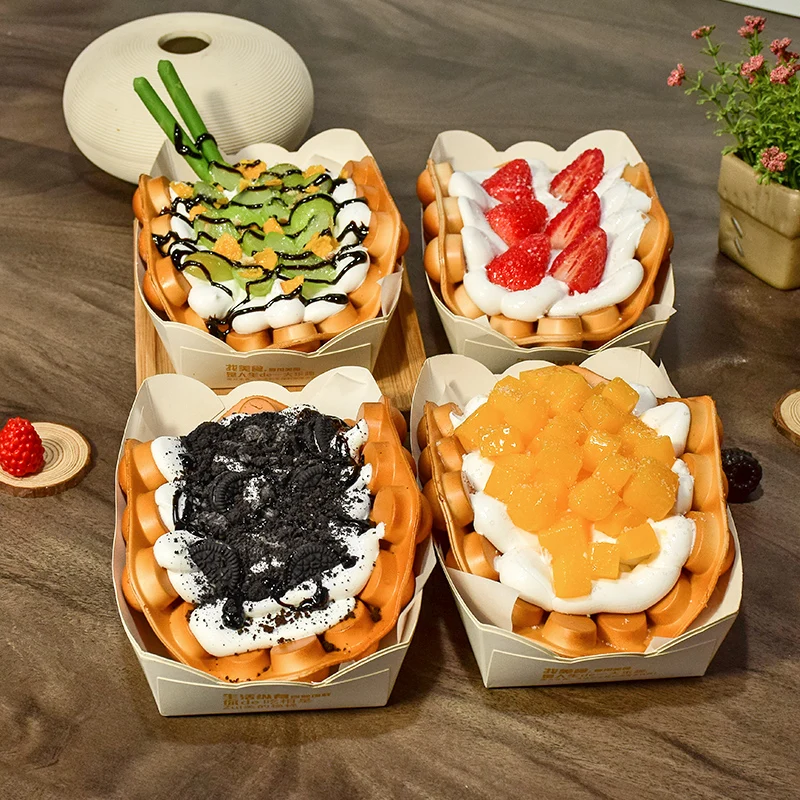 1 Piece , Simulation Egg Bubble  Waffle, Realistic Egg Waffle Model ,Simulation Egg Puff Cream Cake Display Prop