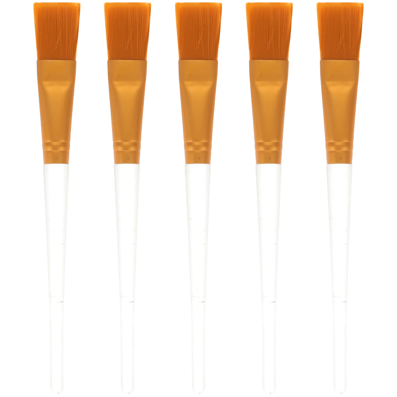 5 uds cepillo para mascarilla Facial mango de plástico transparente cerdas sintéticas para el cuidado de la piel mascarilla Facial exfoliante suero cepillo de maquillaje