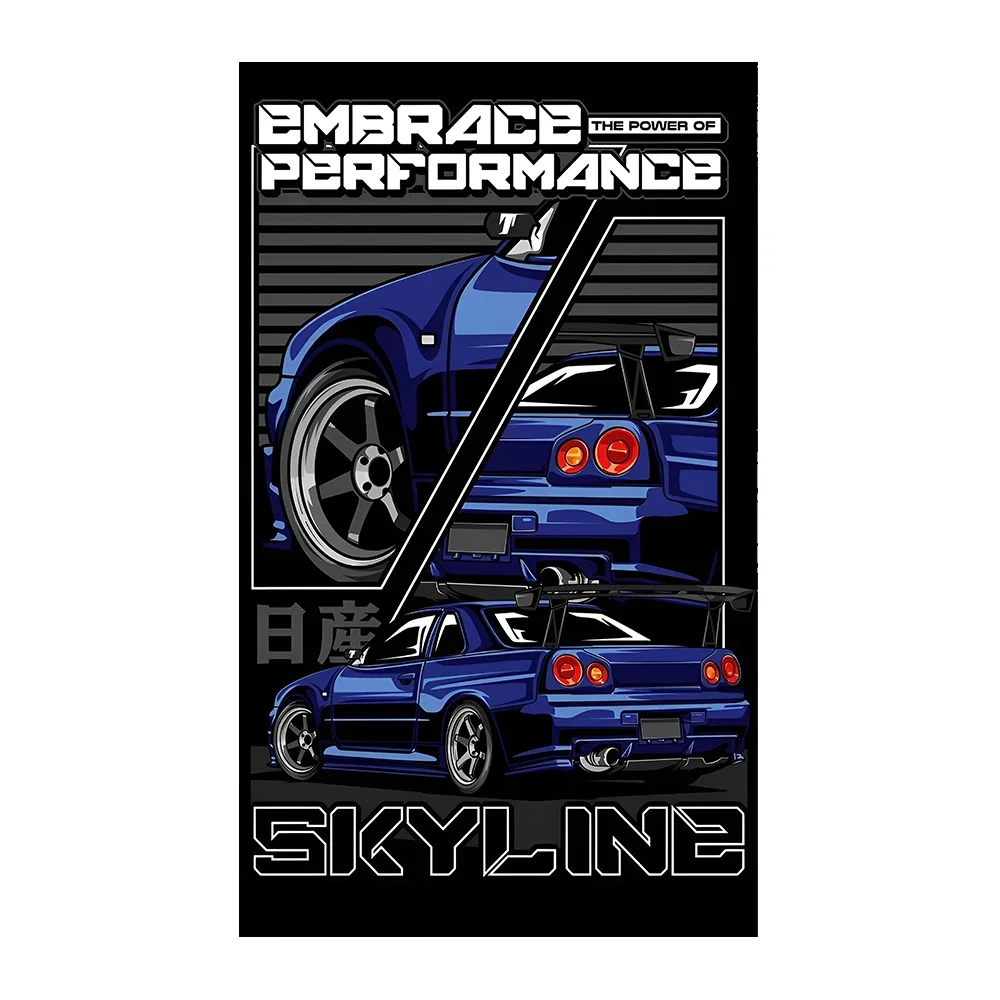 3x5fts Cool JDM Car Flag Polyester Printed Racing Car Banner For Decor