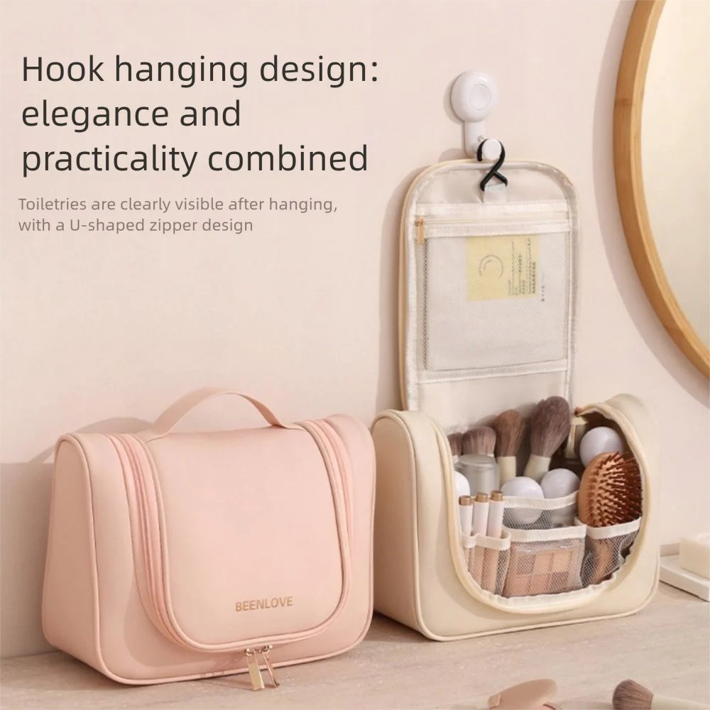 أكياس تخزين مستحضرات التجميل ذات سعة كبيرة مقاومة للماء ومتعددة الوظائف وحقيبة تخزين أدوات الزينة المقاومة للغبار وحقيبة يد محمولة للسفر