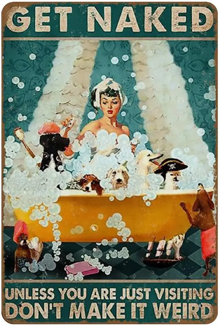 Возьмите собак влюбленных, если вы не посещаете нас, не делайте это странным, новинка в ванной комнате, жестяной знак 8x12, стена, забавная мужская пещера, КОО Возьмите собак влюбленных, если вы не посещаете нас, не делайте это странным, новинка в ванной комнате, жестяной знак 8x12, стена, забавная мужская пещера, КОО