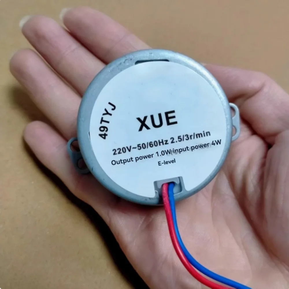 1pc 220V Claw Pole Permanent Magnet Flat Port Synchronous Motor 49TYJ For Electric Fan Table Fan Oscillating Head Cooling Fan