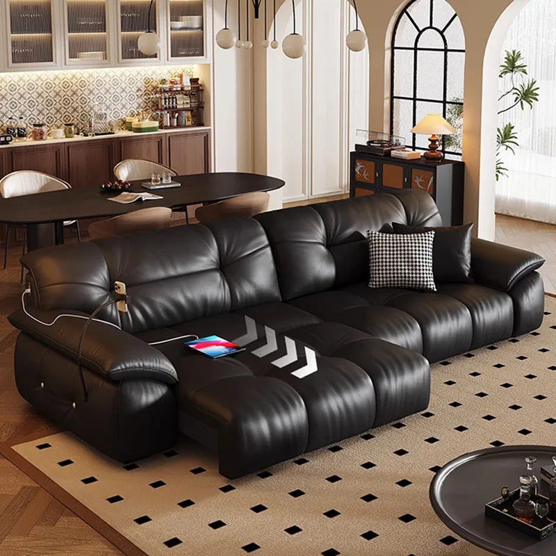 Sofás de cuero perezosos para sala de estar, sofá reclinable, Cama para perro humano Smar, sofás para sala de estar, pasillo, Sillon relajante, muebles para el hogar