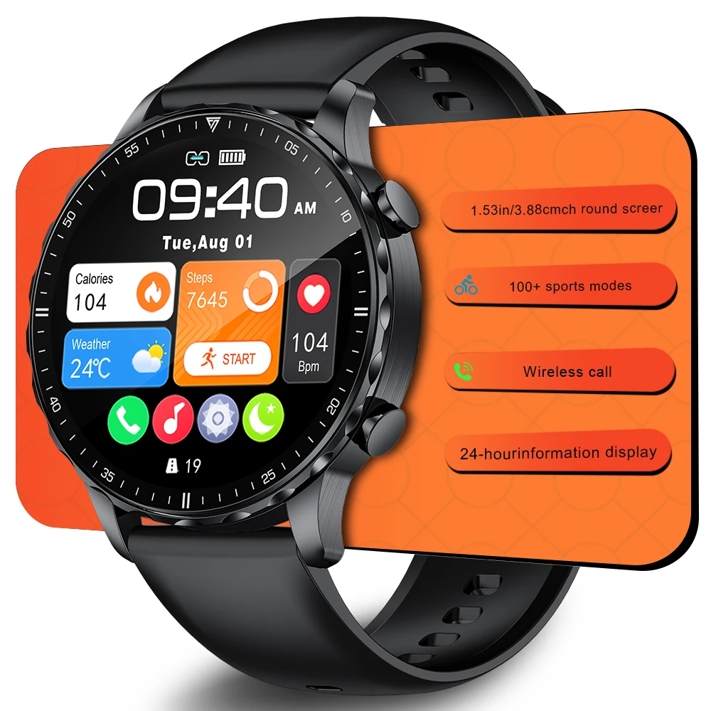 New Bluetooth Smart Watches Men HD Calling Waterproof 100+Sport Fitness Bracelet Weather Smartwatch for Oppo Huawei Xiaomi Phone