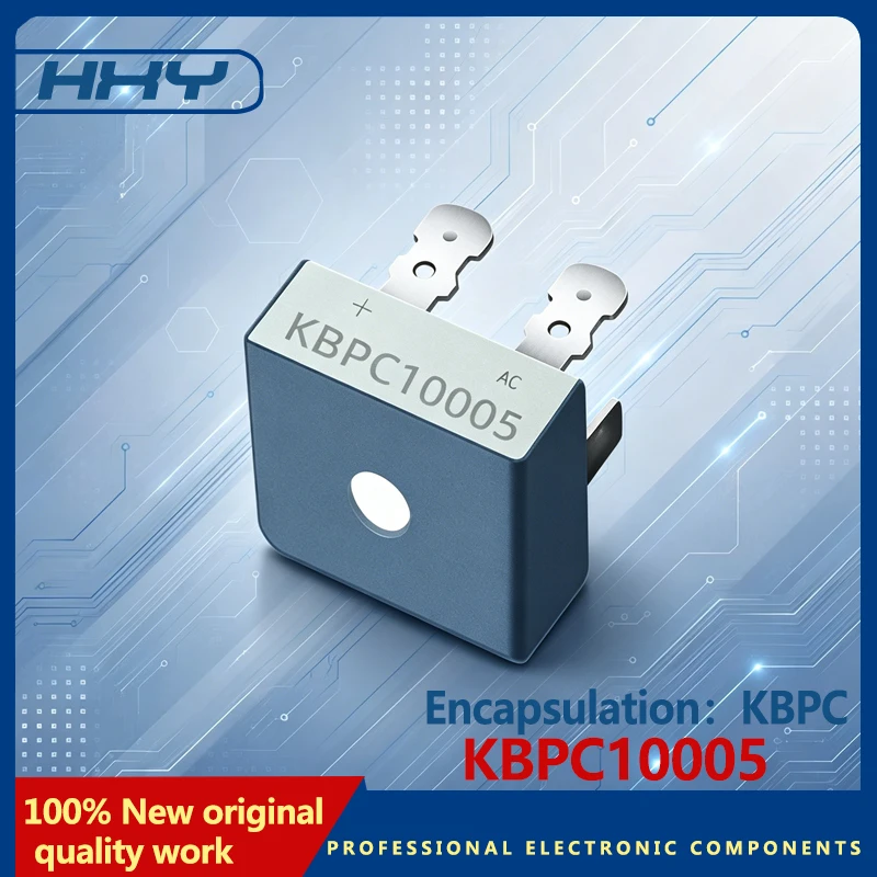 10pcs   KBPC10005 KBPC package 10A50V silicon bridge rectifier rectifier bridge