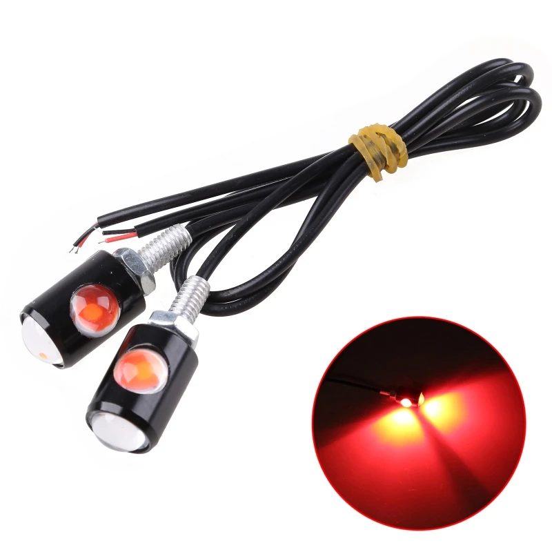 Waterproof Motorcycle License Plate Lamp Rear Tail Light 12V Mini LED Light Lamp Drop Shipping