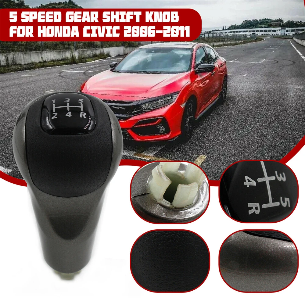 

For Honda Civic DX EX LX 2006-2011 5-Speed Manual Transmission Shift Knob Shifter Head Replacement Car Shift Ball 54102-SNA-A01