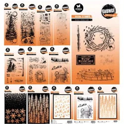 Boże Narodzenie Snowy Winter Times Stamps & Stencil Scrapbook Diary Decoration Embossing Template DIY Greeting Card Handmade