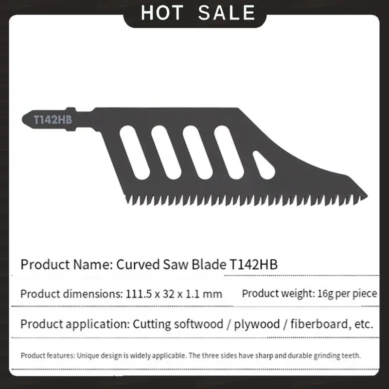 T70C 5-pak ostrzy do wyrzynarki z trzpieniem T142HB |   Precyzyjne zakrzywione ostrza wymienne do cięcia równo