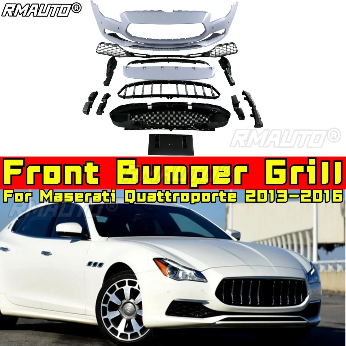 

Для Maserati Quattroporte 2013-2016 автомобильные аксессуары, решетка переднего бампера, решетка переднего бампера автомобиля, гоночные решетки, комплект кузова