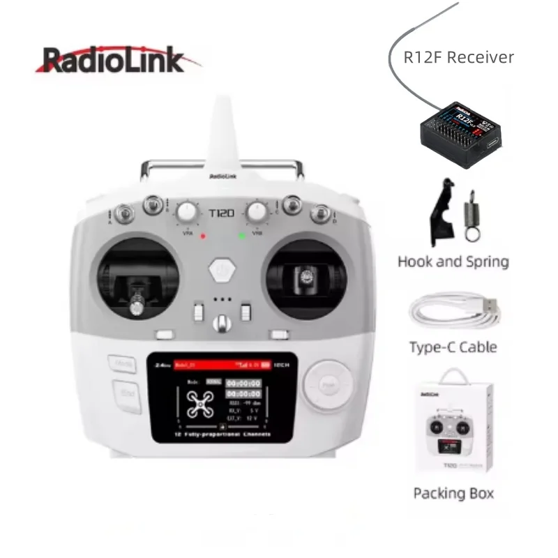 RC Transmitter RadioLink T12D 12 Channels 2.4GHz W R12F Receiver Remote Controller for Boat FPV Drone Fixed Wing Airplane Car