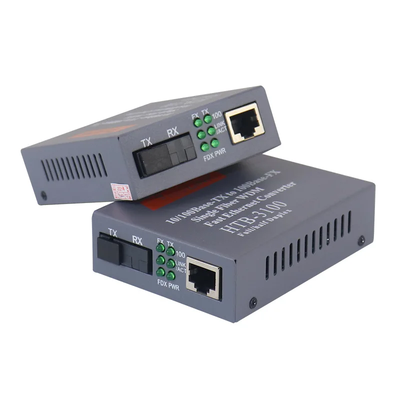 

1 пара оптоволоконных приемопередатчиков 10/100 м, 25 км, оптический медиаконвертер, 1 оптоволоконный порт, 4 порта RJ45 + 1 оптоволоконный коммутатор RJ45 1310/1550 нм