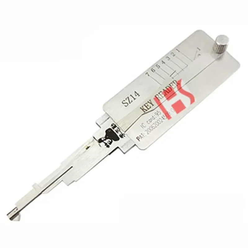 Lishi Pick Lockpick Tool Steel Motorcycle Key Tooth Number Code Turbo Decoder Lishi SZ14 Locksmith Supplies