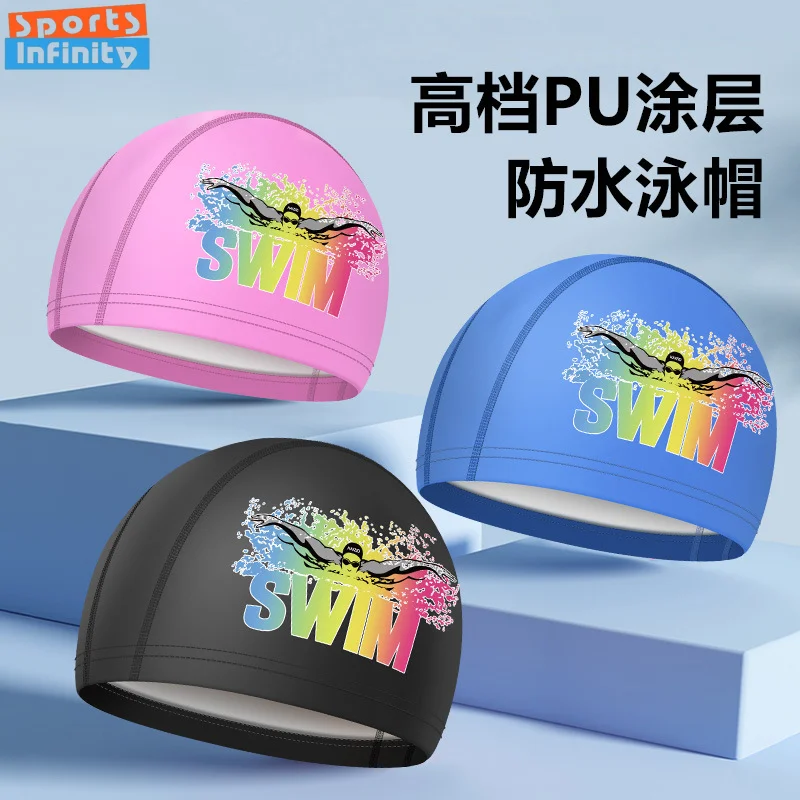 

Профессиональная шапочка для плавания для мужчин и женщин, водонепроницаемые шапочки для плавания с принтом, защитные шапочки для плавания с ушами для женщин, аксессуары для бассейна