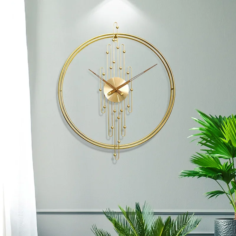 

Simple Art Living Room Fashion Background Wall Decoration Design Wall Clock Luxury Creative Iron Mute Wall Decorations WWH21YH