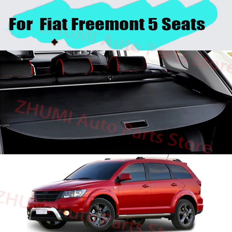 For Fiat Freemont 5 Seats 11-17 Rear Rack Partition Shelter Trunk Organizer Shield Shade Auto Trunk Curtain Covers