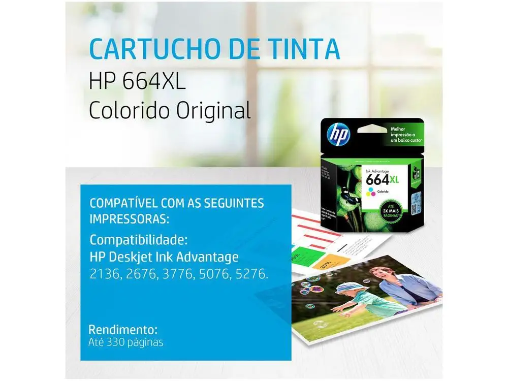 Original HP Colorful 664 XL Ink Cartridge