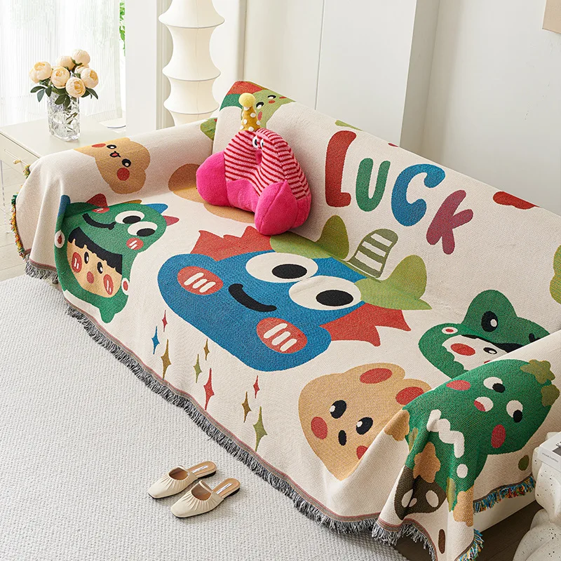 Sofa cover, high-end sense, universal in all seasons, non-slip and anti-cat scratch, one-piece sofa towel