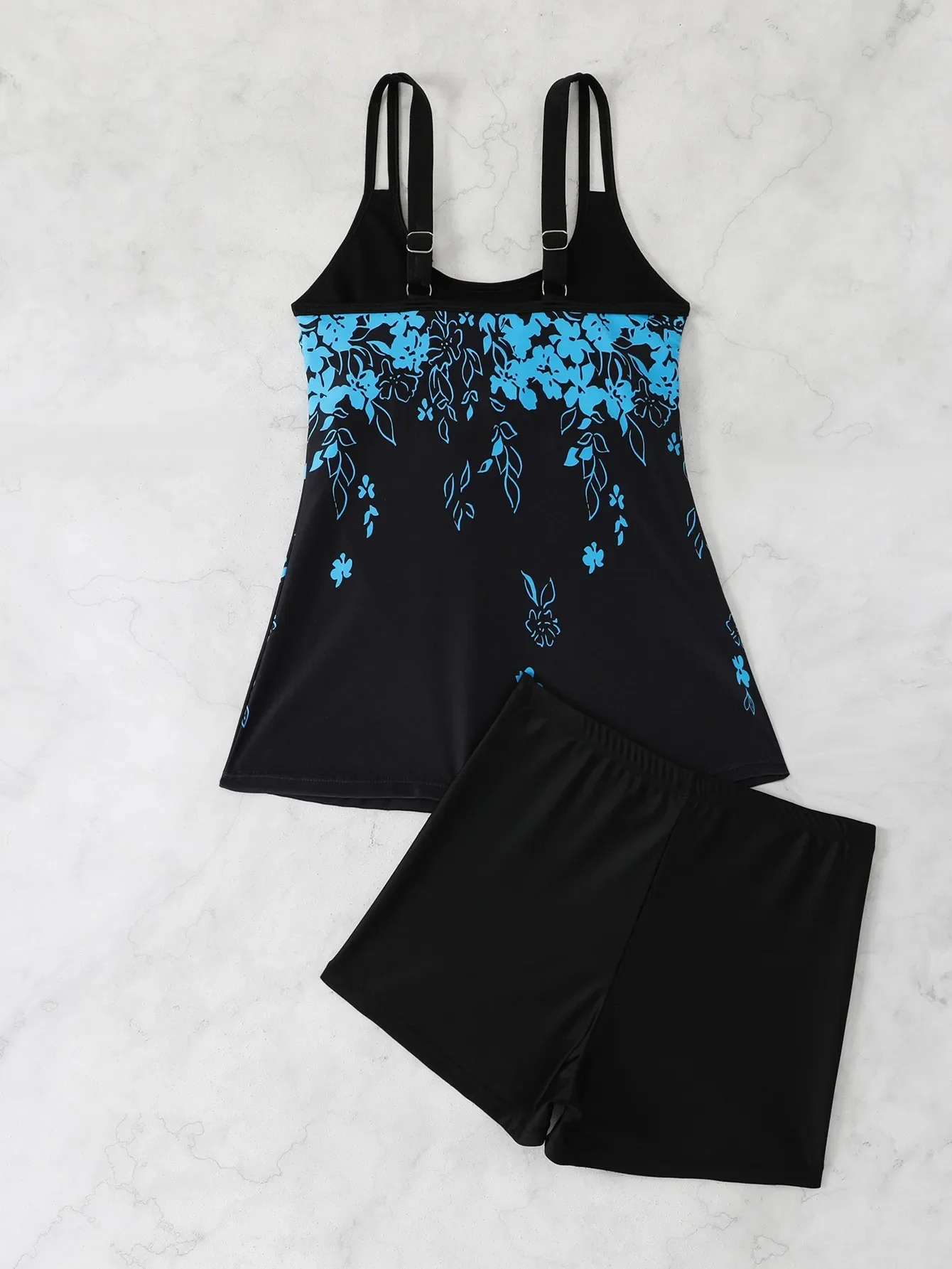 2025 ดอกไม้พิมพ์ชุด Tankini ชุดสตรีชุดว่ายน้ําเซ็กซี่ Tank Top เอวสูงชุดว่ายน้ํา Biquini Boxer กางเกงขาสั้นชายหาดชุดว่ายน้ําผู้หญิง
