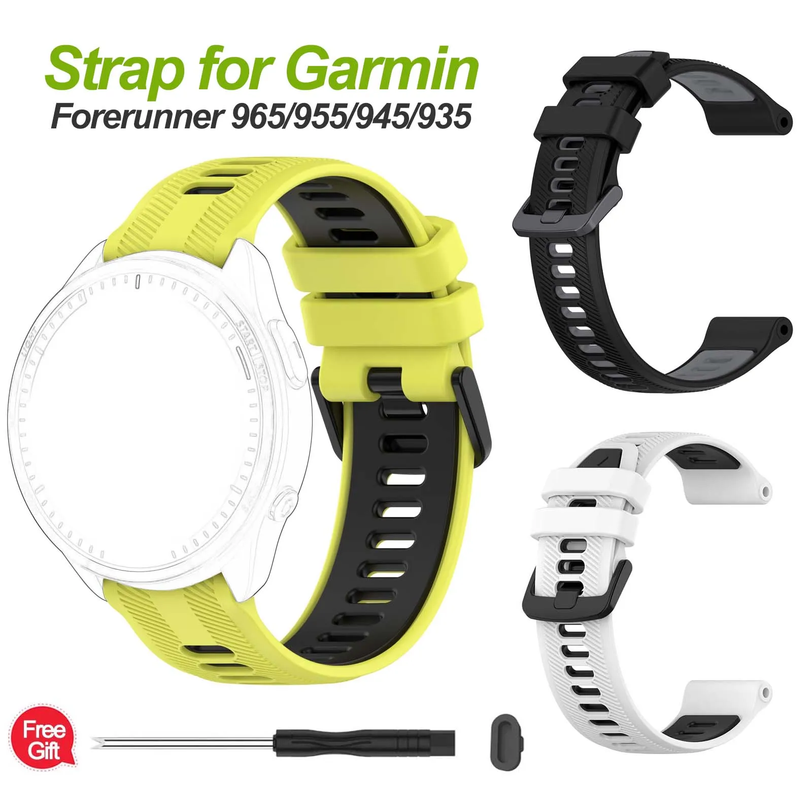 Bracelet de Sport en Silicone pour Garmin Forerunner 965, accessoires de montre
