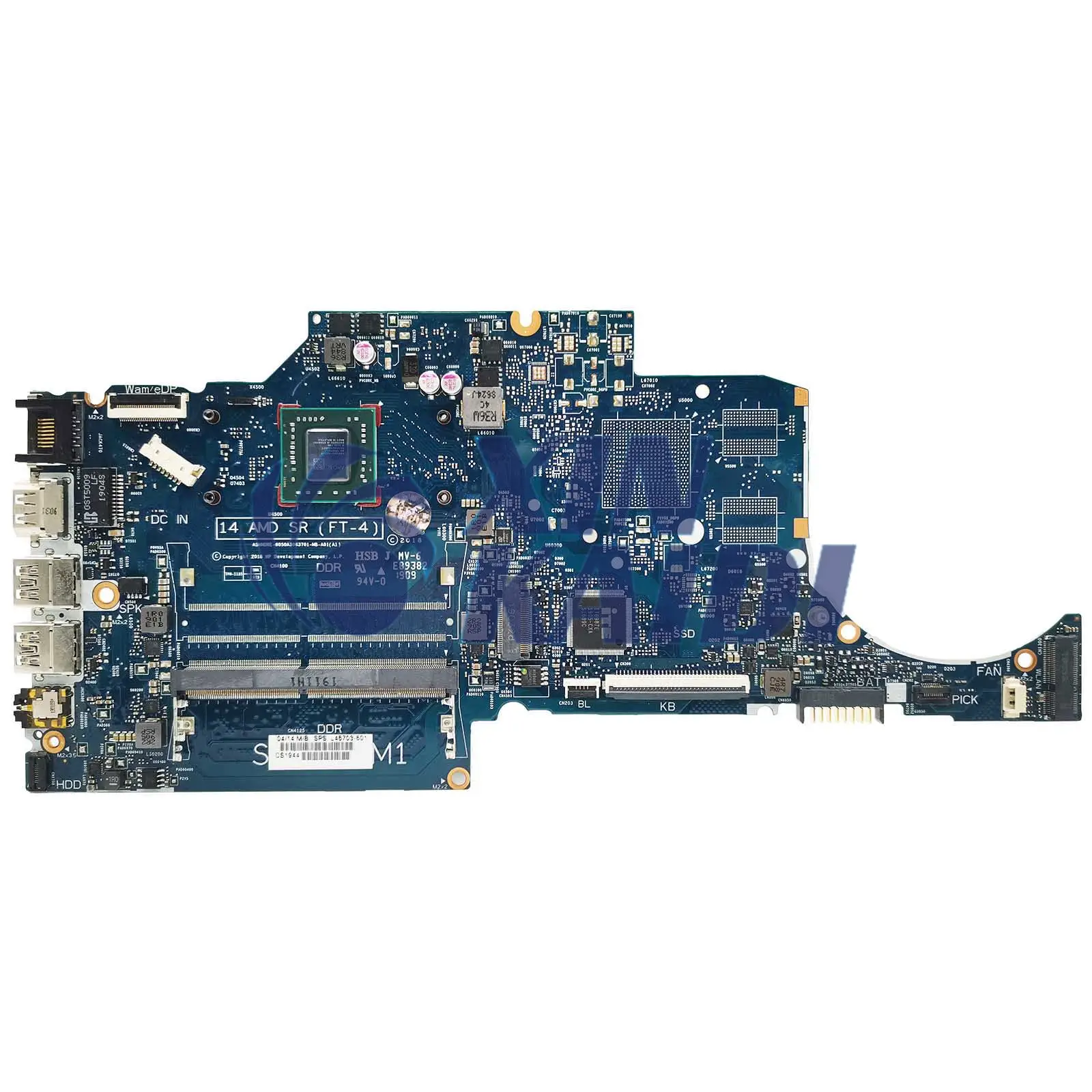 ノートブックマザーボード,hp,mainboard,cpu,hp 14-dk,14s-dk,245-g8,L46705-601,6050a3063701,am9425,a4,a6,a9,100% テスト済み