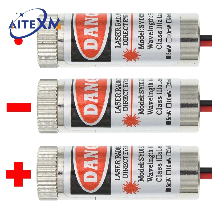 650nm 5mW Red Point / Line / Cross Laser Module Head Glass Lens Focusable Focus Adjustable Laser Diode Head Industrial YANXD