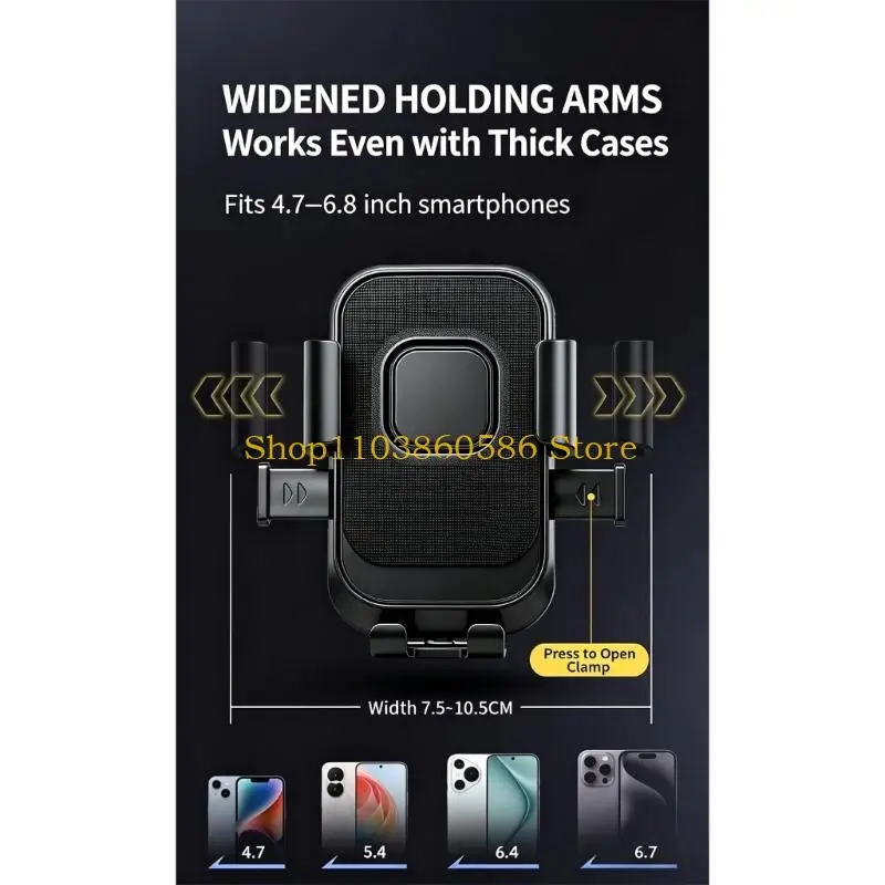 242A Universal Clip Car Phone Mount With 360 Rotation Cellphone Holder For 4-7Inch Smartphones Mobile Decvice