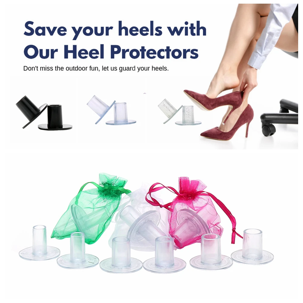 

5 Pairs/Lot High Heel Protectors High Heeler Silicone Shoe Heel Stoppers Heel Caps Covers For Outdoor Bridal Wedding Party Favor
