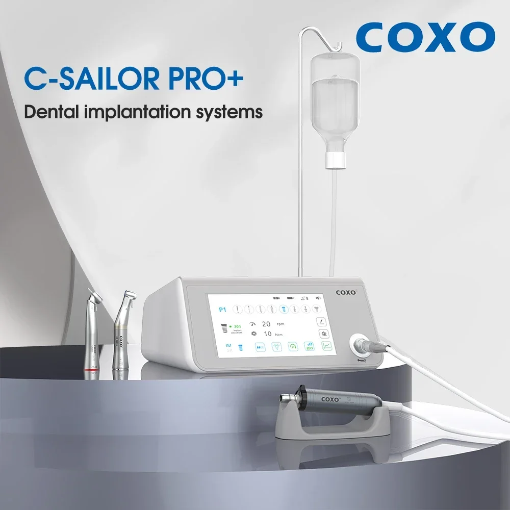 COXO C-SAILOR PRO+ Dental Implantation System: Implant & Surgery Modes,Quiet Water Pump,Wireless Pedal,Multi-Use,Program Options