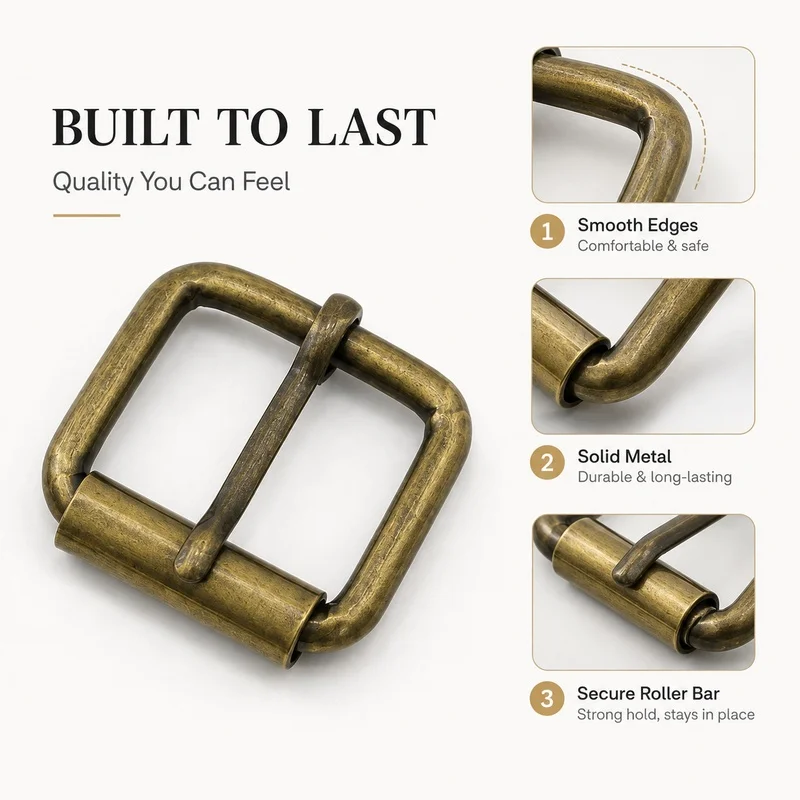 10-20Pcs 16-38mm Metal Pin Buckle Strap Adjuster Roller Clasp Webbing Hardware for Shoulder Bag Belt Dog Collar Leather Repair